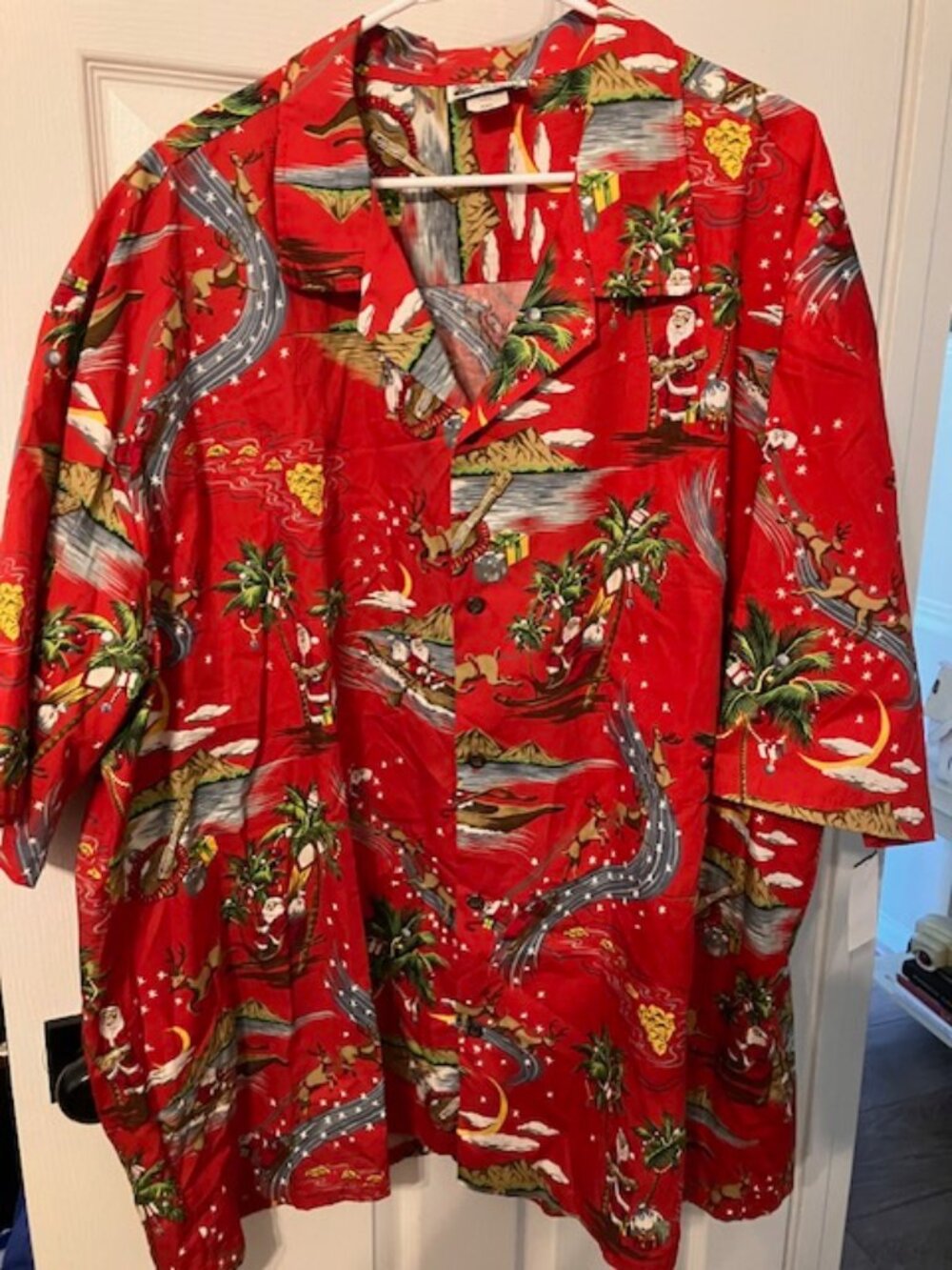 Men's Hawaiian Shirt Aloha Republic Size 4XL Christmas Santa Claus